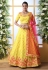 Yellow art silk circular lehenga choli 1202