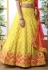 Yellow art silk circular lehenga choli 1202