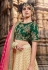 Beige silk embroidered circular lehenga choli 5168