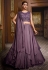 Purple satin double layered circular lehenga choli 063