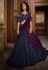 Navy blue lycra circular lehenga choli 066