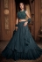 Dark gray satin designer lehenga choli 070