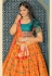 Orange banarasi circular lehenga choli 11213