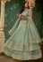 Light green net embroidered long choli lehenga 78005