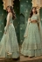 Light green net embroidered long choli lehenga 78005