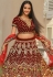 Maroon velvet embroidered circular lehenga choli 970