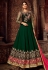 Green georgette embroidered floor length anarkali suit 7713