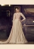 Beige satin readymade long anarkali suit 3082