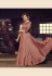 Rust satin readymade abaya style anarkali suit 3083