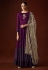 Purple silk ankle length anarkali suit 11051