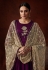 Purple silk ankle length anarkali suit 11051
