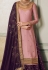 Pink satin long choli lehenga PRQ3964