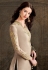 Beige satin embroidered kameez with palazzo 30036