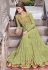 Light green jacquard jacket style anarkali suit 6407