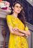 Yellow tussar sharara suit with jacket 6405