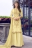 Yellow muslin anarkali suit 6409