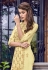 Yellow muslin anarkali suit 6409