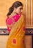 Orange silk festival wear saree 3301