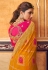 Orange silk festival wear saree 3301