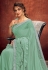 Light green lycra festival wear saree 11312