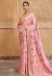 Pink silk party wear saree 3503
