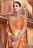 Orange silk festival wear saree 3504