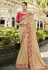 Beige silk saree with blouse 4735