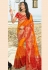 Orange silk saree with blouse 90954
