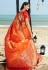 Orange silk saree with blouse 90964