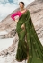 Green barfi silk saree with blouse 80008