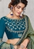 blue weaved silk embroidered party wear saree 11412