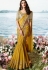 mustard grey art silk heavy embroidered saree 6205