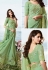 green satin silk heavy embroidered saree 6208