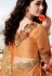 peach satin silk heavy embroidered saree 6209