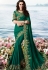 dark green art silk heavy embroidered saree 6211