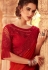 bright red art silk bordered saree 24001