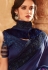 navy blue art silk bordered saree 24003