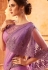 light mauve art silk party wear saree 24005