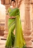 lime green art silk bordered saree 24007