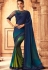 blue green art silk bordered saree 24008