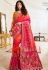 rani pink orange art silk traditional saree 10041