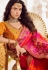 rani pink orange art silk traditional saree 10041