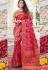 pink orange art silk traditional saree 10038