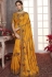 golden art silk embroidered party wear saree 2164