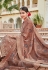 brown crepe straight palazzo suit 8701