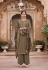 dark green crepe straight palazzo suit 8702