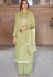 green muslin straight palazzo suit 1099