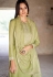 green muslin straight palazzo suit 1099