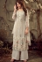 silver grey georgette straight palazzo suit 7185