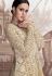 beige georgette net embroidered anarkali suit 2002